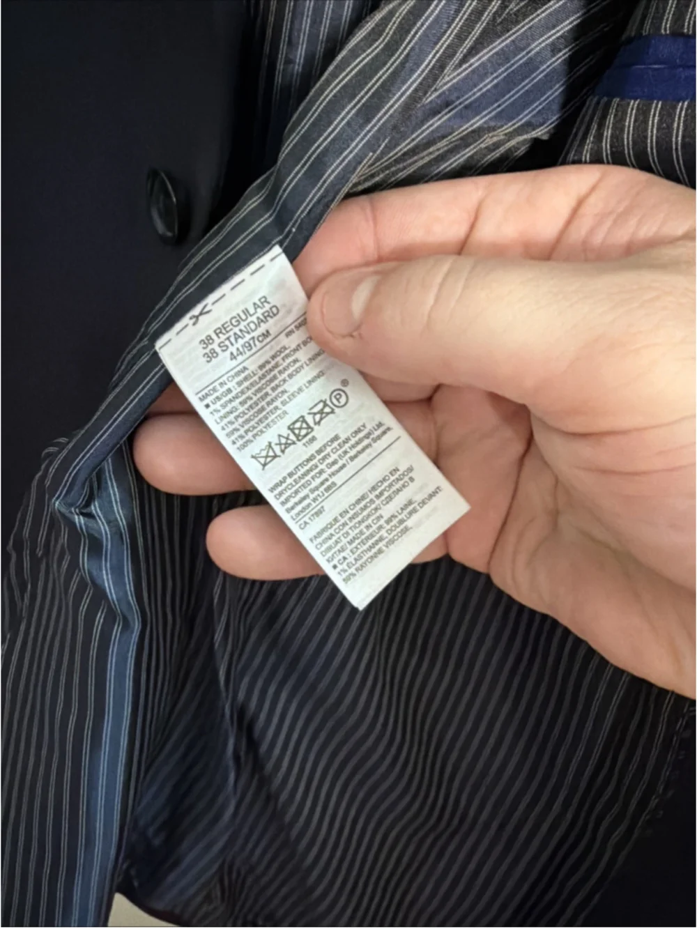 EUC MEN’S BANANA REPUBLIC SUIT BLAZER SIZE 38 REG 38R COAT BLUE MARZOTTO WOOL